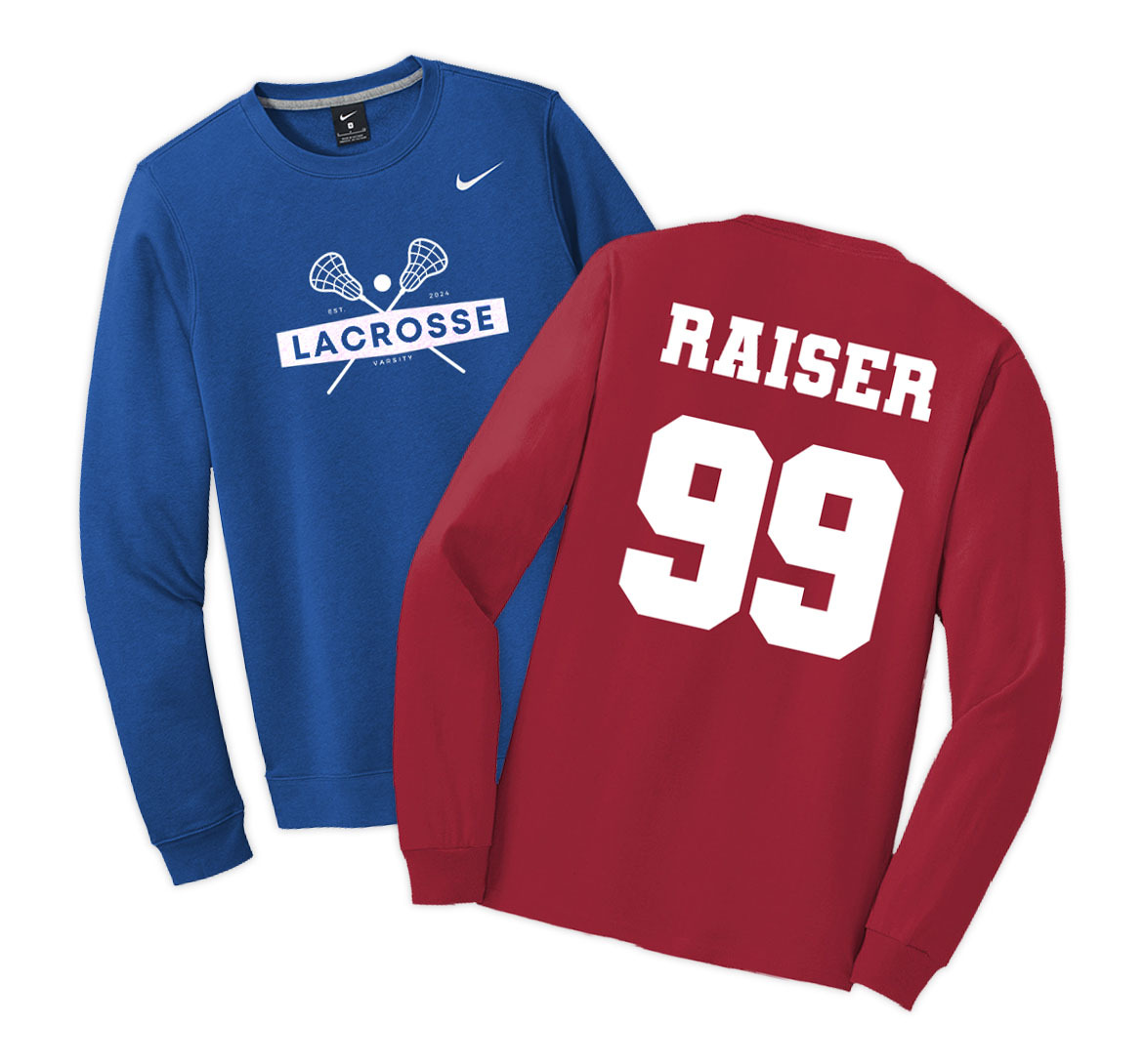 SnapMobileAD_SitePage-Module4 image of two long sleeve shirts with lacrosse decals